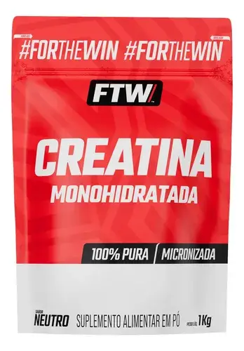 Creatina Monohidratada Pura 1kg Refil em Pó 100% FTW
