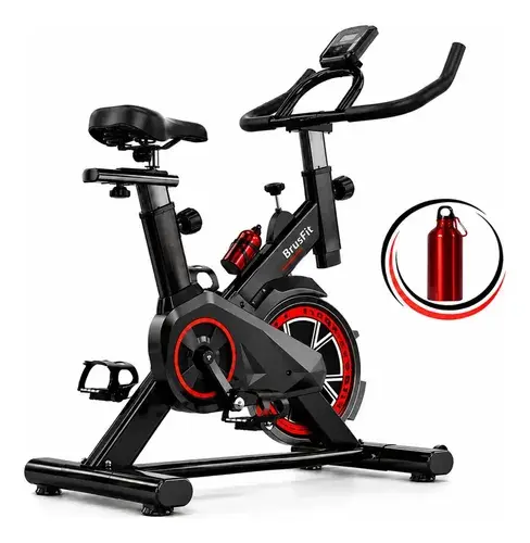 Bicicleta Ergométrica Spinning Brusfit Liftness X11 Preto e Vermelho