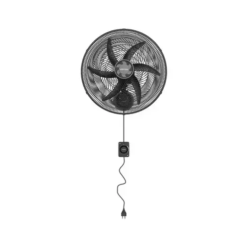Ventilador de Parede 50cm 6 Pás Monta Fácil Preto Ventisol