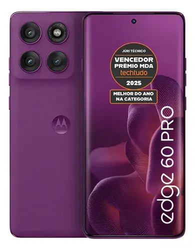 Motorola Edge 60 Pro 5G 256GB 24GB RAM Câmera Sony 50MP IP68 Violeta