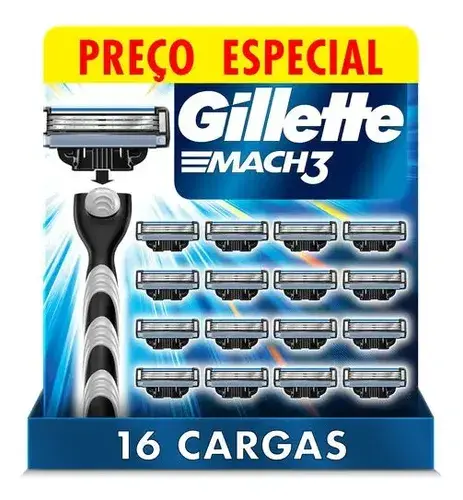 Gillette Mach3 Carga para Aparelho 16 Unidades
