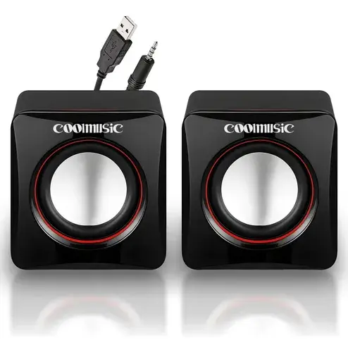 Caixinha de Som para PC e Notebook Subwoofer 6W USB P2 Coolmusic