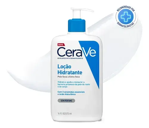 CeraVe Loção Hidratante Corporal sem Perfume com Ceramidas e Ácido Hialurônico 473ml