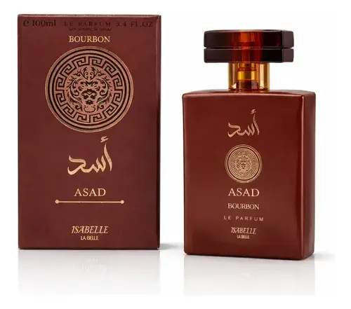 Perfume Árabe Asad Bourbon 100ml Isabelle La Belle, notas amadeiradas